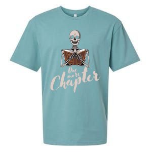 One More Chapter Skeleton Reading Bookaholic Bookish Funny Great Gift Sueded Cloud Jersey T-Shirt