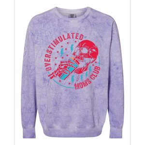 Overstimulated Moms Club Colorblast Crewneck Sweatshirt