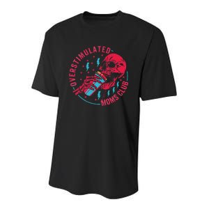 Overstimulated Moms Club Youth Performance Sprint T-Shirt