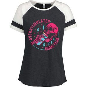 Overstimulated Moms Club Enza Ladies Jersey Colorblock Tee