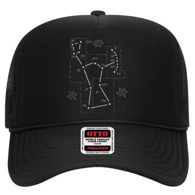 Orion Makeup Constellation Space Solar System Stars Astronomy High Crown Mesh Back Trucker Hat