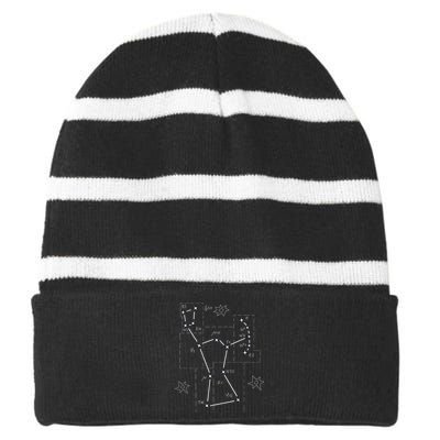 Orion Makeup Constellation Space Solar System Stars Astronomy Striped Beanie with Solid Band