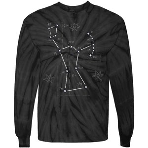 Orion Makeup Constellation Space Solar System Stars Astronomy Tie-Dye Long Sleeve Shirt