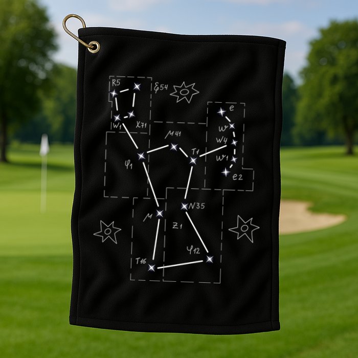 Orion Makeup Constellation Space Solar System Stars Astronomy Golf Towel