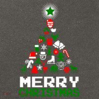 Ornament Merry Christmas Tree Cotton Canvas Backpack