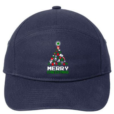 Ornament Merry Christmas Tree 7-Panel Snapback Hat