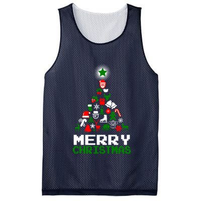 Ornament Merry Christmas Tree Mesh Reversible Basketball Jersey Tank