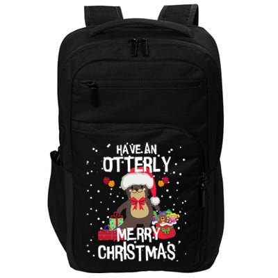 Otterly Merry Christmas Funny Otter Christmas Gift Impact Tech Backpack