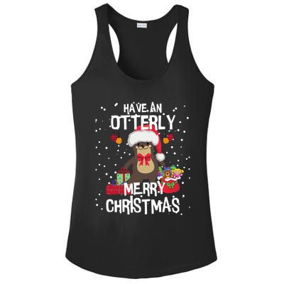 Otterly Merry Christmas Funny Otter Christmas Gift Ladies PosiCharge Competitor Racerback Tank