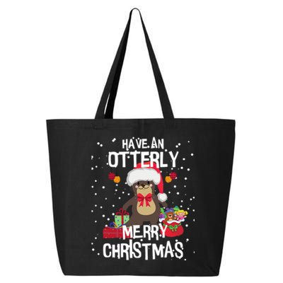 Otterly Merry Christmas Funny Otter Christmas Gift 25L Jumbo Tote