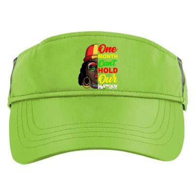 One Month Can't Hold Our History Melanin African Afro Hair Adult Drive Performance Visor