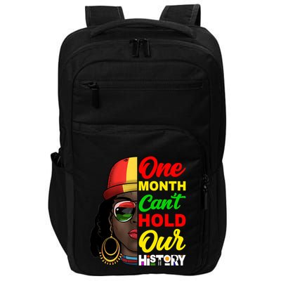 One Month Can't Hold Our History Melanin African Afro Hair Impact Tech Backpack