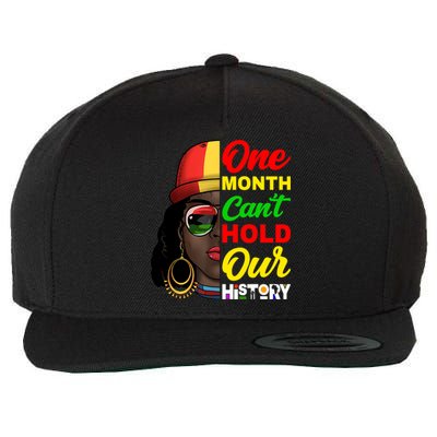 One Month Can't Hold Our History Melanin African Afro Hair Wool Snapback Cap