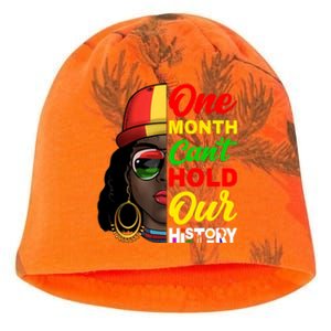 One Month Can't Hold Our History Melanin African Afro Hair Kati - Camo Knit Beanie