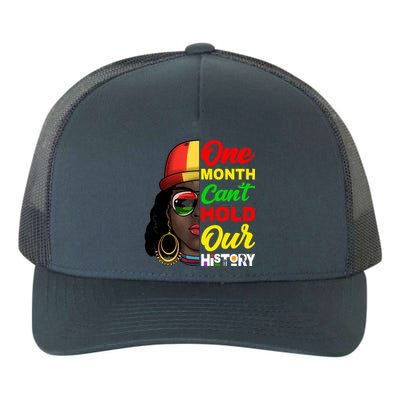 One Month Can't Hold Our History Melanin African Afro Hair Yupoong Adult 5-Panel Trucker Hat