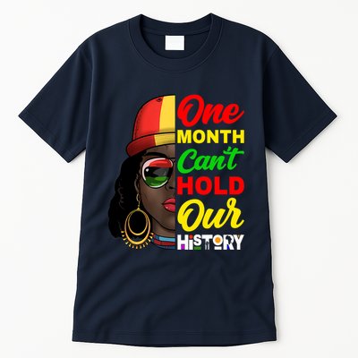 One Month Can't Hold Our History Melanin African Afro Hair Tall T-Shirt