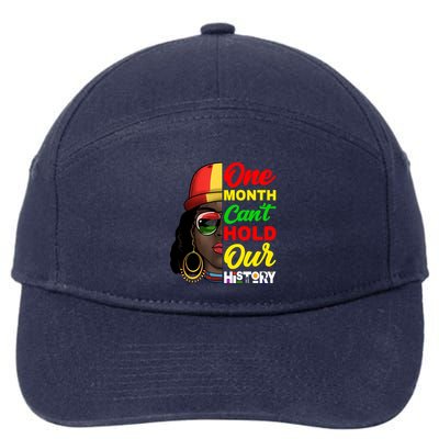 One Month Can't Hold Our History Melanin African Afro Hair 7-Panel Snapback Hat