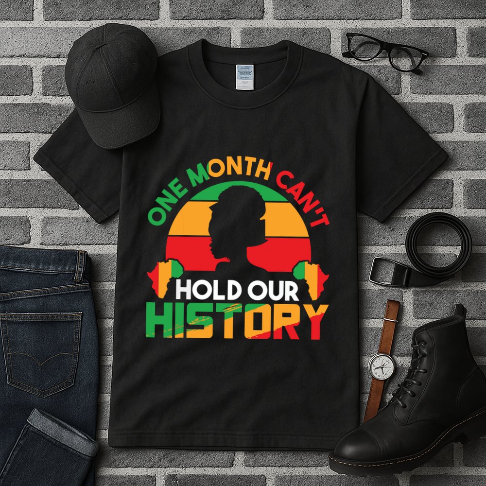 One Month Cant Hold Our History Black History Month Tall T-Shirt