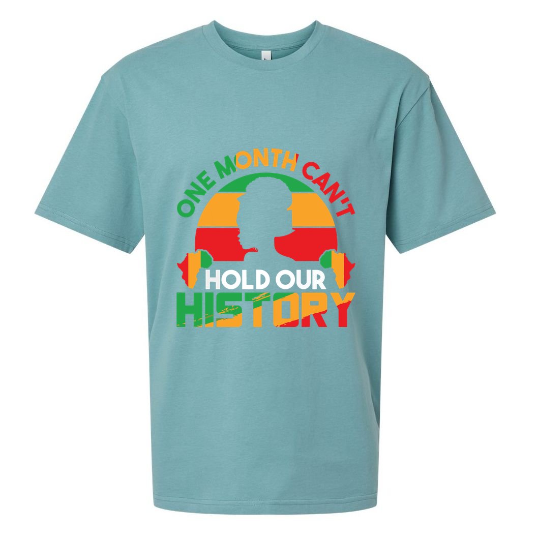 One Month Cant Hold Our History Black History Month Sueded Cloud Jersey T-Shirt