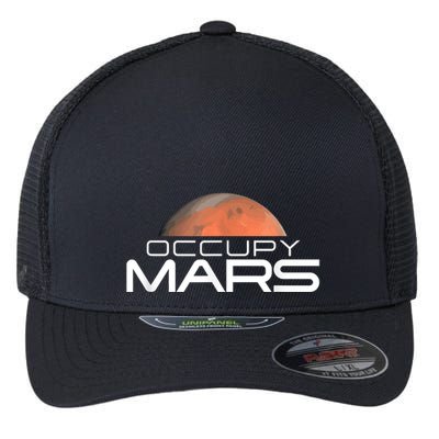 Occupy Mars Colonize Space Flexfit Unipanel Trucker Cap