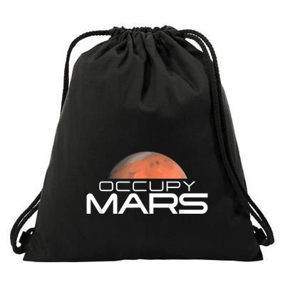 Occupy Mars Colonize Space Drawstring Bag