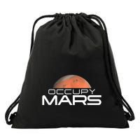 Occupy Mars Colonize Space Drawstring Bag