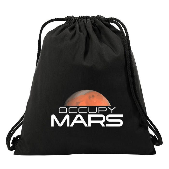 Occupy Mars Colonize Space Drawstring Bag