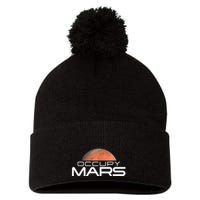 Occupy Mars Colonize Space Pom Pom 12in Knit Beanie