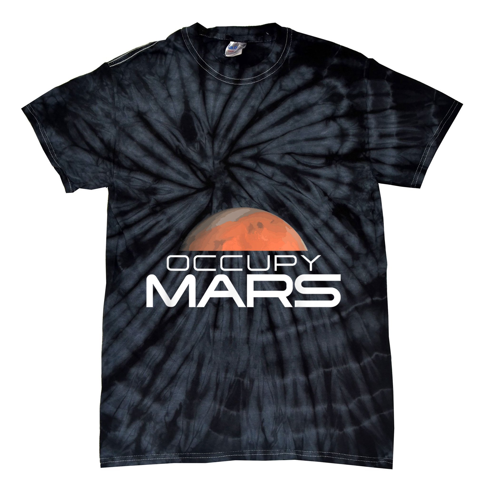 Occupy Mars Colonize Space Tie-Dye T-Shirt