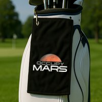Occupy Mars Colonize Space Golf Towel