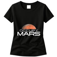 Occupy Mars Colonize Space Womens T-Shirt