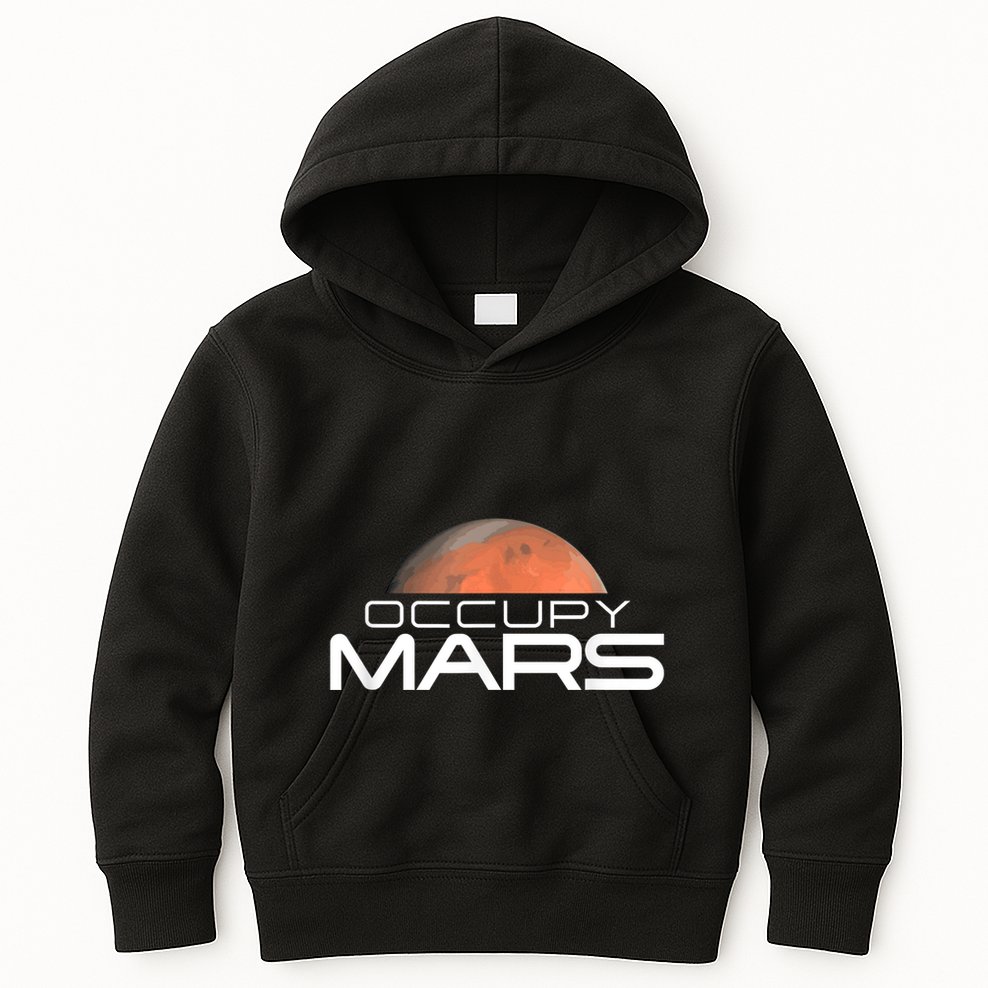 Occupy Mars Colonize Space Kids Hoodie