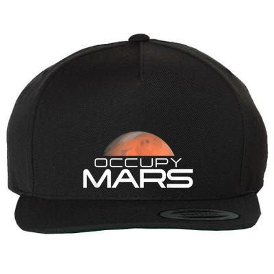Occupy Mars Colonize Space Wool Snapback Cap
