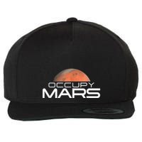 Occupy Mars Colonize Space Wool Snapback Cap