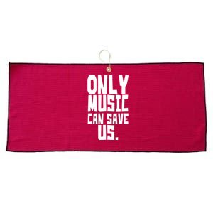 Only Music Can Save Us Large Microfiber Waffle Golf Towel