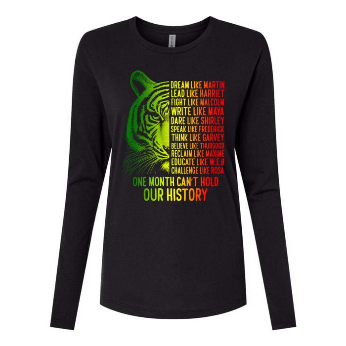 One Month Cant Hold Out History African American Pride Womens Cotton Relaxed Long Sleeve T-Shirt