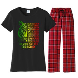 One Month Cant Hold Out History African American Pride Women's Flannel Pajama Set