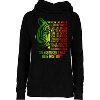 One Month Cant Hold Out History African American Pride Womens Funnel Neck Pullover Hood