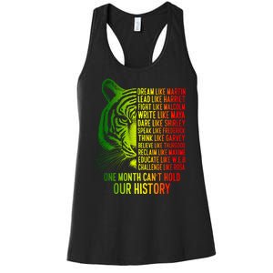 One Month Cant Hold Out History African American Pride Women's Racerback Tank