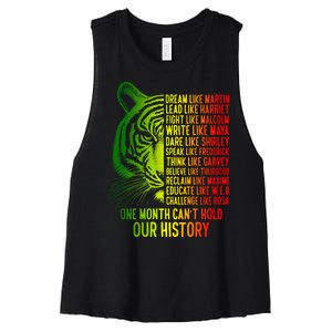 One Month Cant Hold Out History African American Pride Women's Racerback Cropped Tank