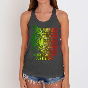 One Month Cant Hold Out History African American Pride Women's Knotted Racerback Tank