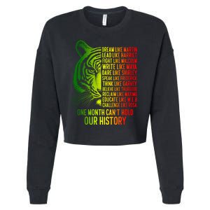 One Month Cant Hold Out History African American Pride Cropped Pullover Crew