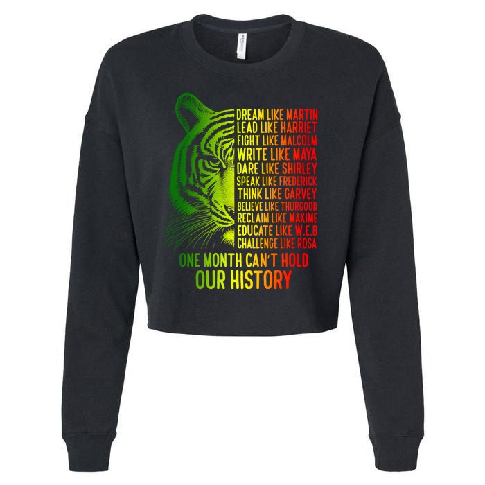 One Month Cant Hold Out History African American Pride Cropped Pullover Crew