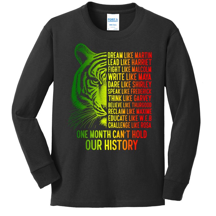 One Month Cant Hold Out History African American Pride Kids Long Sleeve Shirt