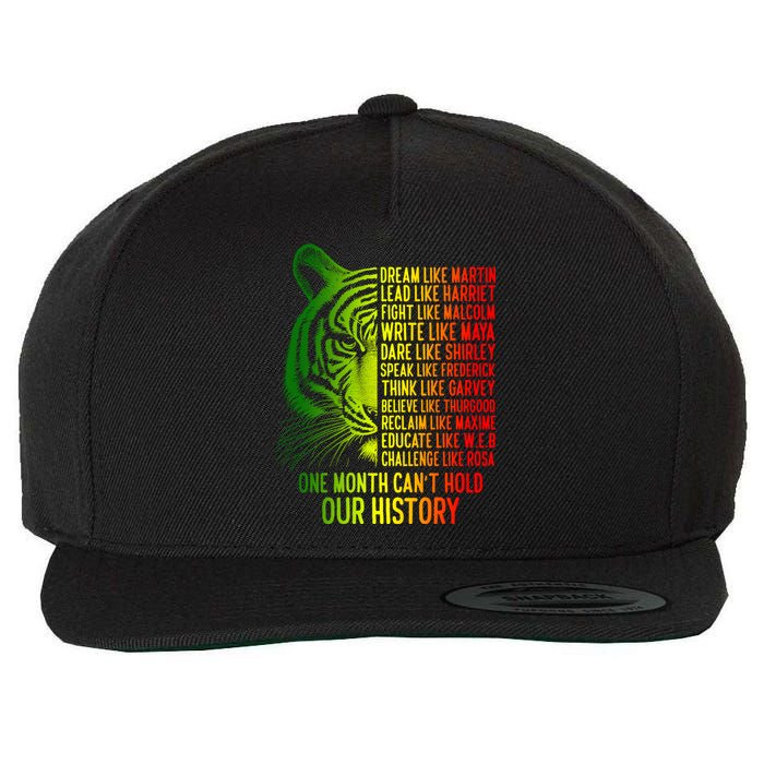 One Month Cant Hold Out History African American Pride Wool Snapback Cap