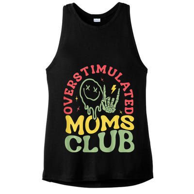 Overstimulated Moms Club Mother Day Ladies PosiCharge Tri-Blend Wicking Tank