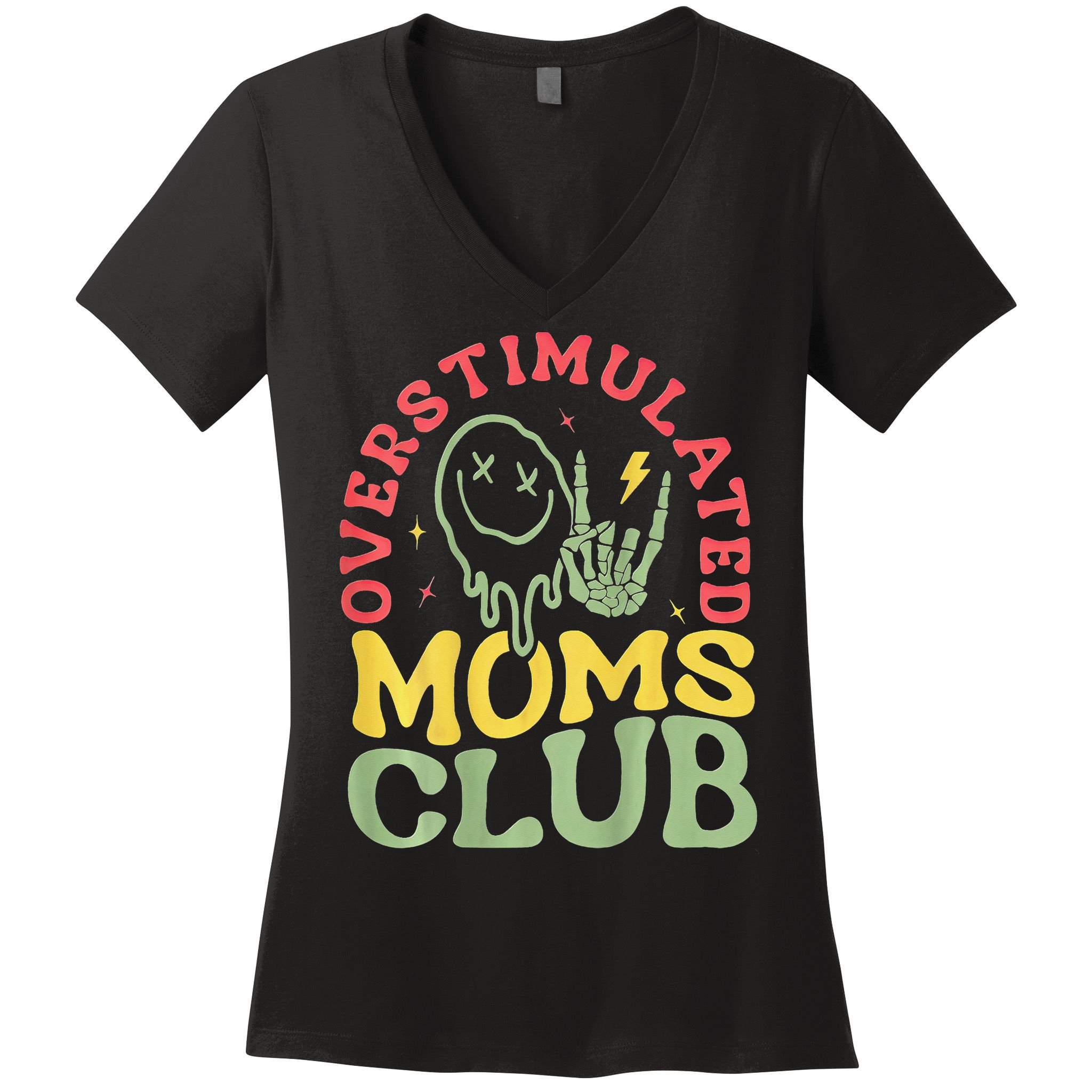 Overstimulated Moms Club Mother Day Women's V-Neck T-Shirt