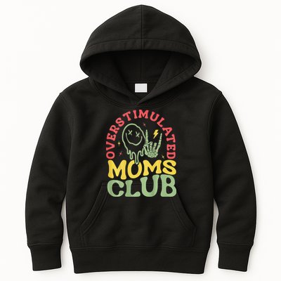 Overstimulated Moms Club Mother Day Kids Hoodie
