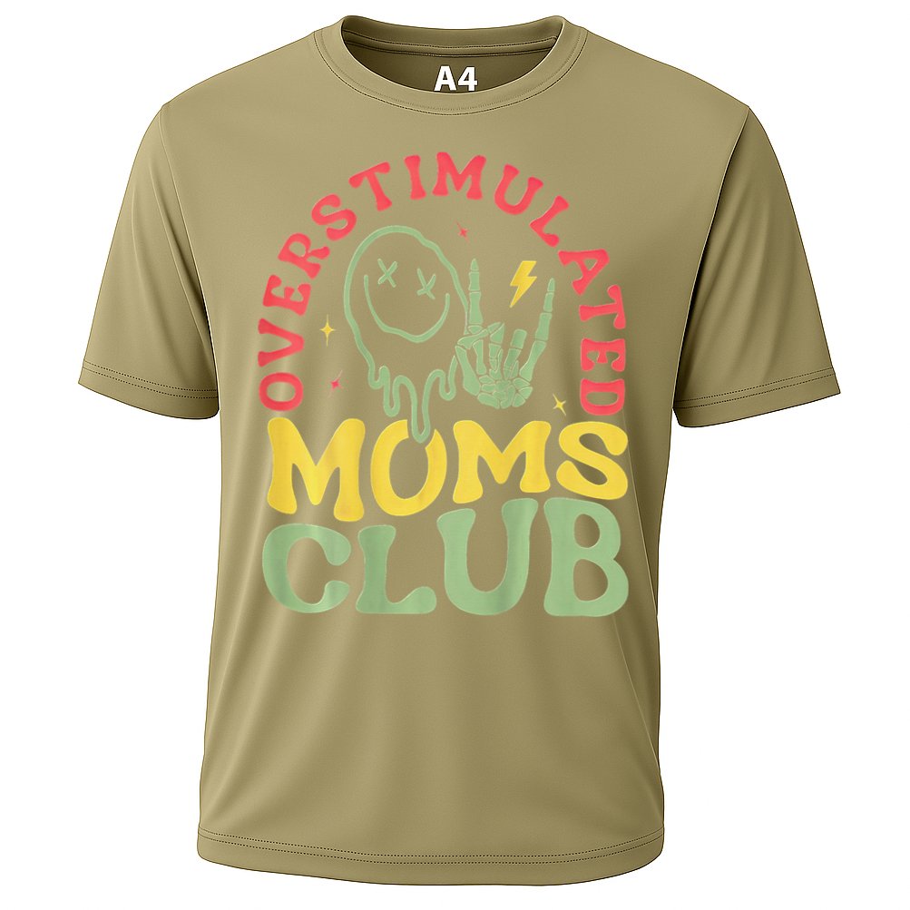 Overstimulated Moms Club Mother Day Cooling Performance Crew T-Shirt