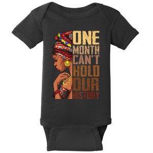 One Month can't Hold Our History Melanin African Baby Bodysuit